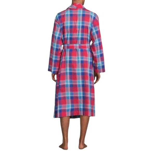 Polo Ralph Lauren Large / X-Large Bennet Plaid Woven Cotton Robe House Coat - Picture 2 of 6